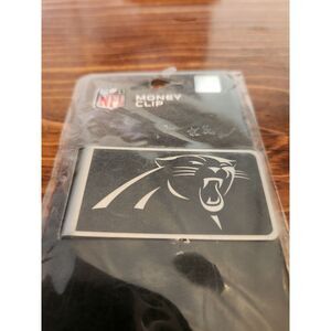 Carolina Panthers Money Clip Black and Steel Minimalist Wallet NWT NFL Football